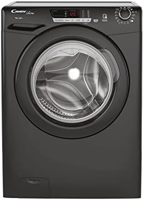 CANDY Ultra HCU1492DGGE Freestanding Washing Machine, 9kg Load, 1400 rpm, Android App Enabled, Eco Cycles, Water&Energy auto sensing, Graphite