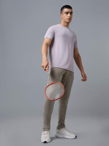 Image of TECHNOSPORT Men's Slim Fit Polyester Activewear Sports T-Shirt with Moisture-Wicking Comfort for Workout, Running & Gym