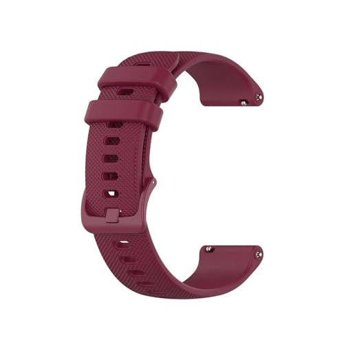 18mm 20mm 22mm�V���J�Q���^���x���g�ɓK������Garmin Venu/Vivoactive 3 Music/Vivoactive 4S 4/Forerunner 245(Wine red,18mm)