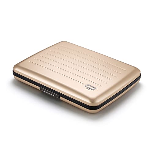 Image of OGON -DESIGNS- Aluminum wallet, Large capacity with metal lock, RFID Protection against fraud and demagnetization, Smart Case OSLO Large model