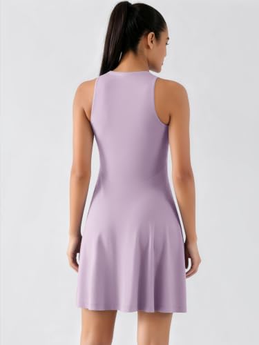 Image of ODODOS Casual Flare Tank Dress for Women Summer Sleeveless Sundress Mini Skater Dress