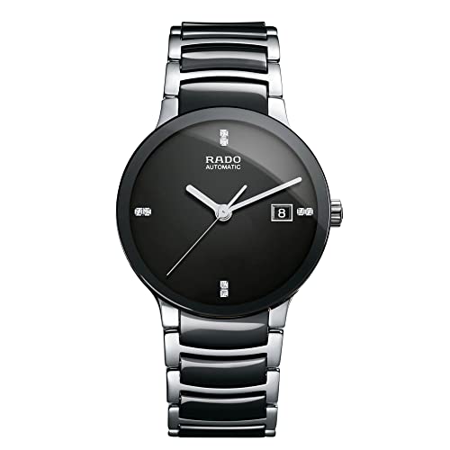 Rado Centrix Automatic Diamonds Black And Silver High-Tech Ceramic And Stainless Steel #TOP8