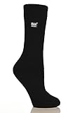 HEAT HOLDERS Ladies Lite Crew Sock, Charcoal, 5-9, Black (LH2001BLK)