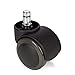 5x ROLO 10mm/50mm Pavimenti duri - Rotelle per Sedia Nero