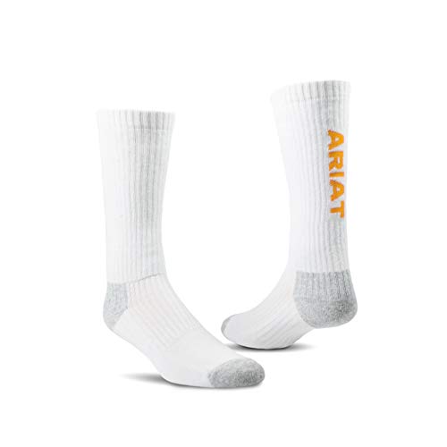 Ariat Men's Cotton 3-Pair Pack Arch Support Reinforced Mid-Calf Socks