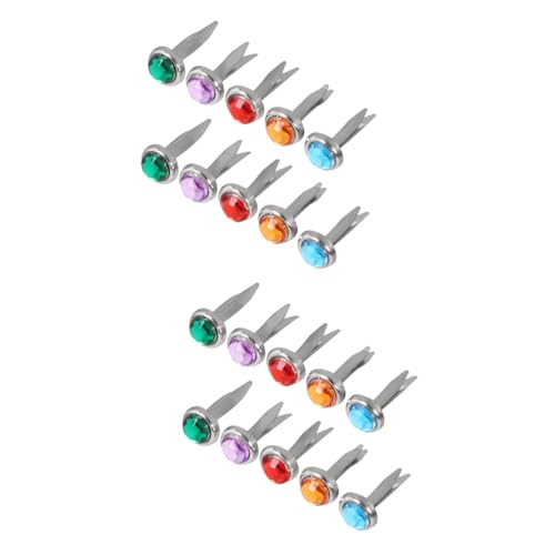 jojofuny 2sets 50pcs Decorative Brads for Scrapbooking Crafts Adorable DIY Accessories Easy to Install Durable Non Fading for Projects 50pcs*2