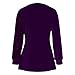 Women's Ruched Wrap V Neck Sequin Patchwork Velvet Tops Long Sleeve Shiny Blouse Elegant Party Shirt Vacation Outfits Purple