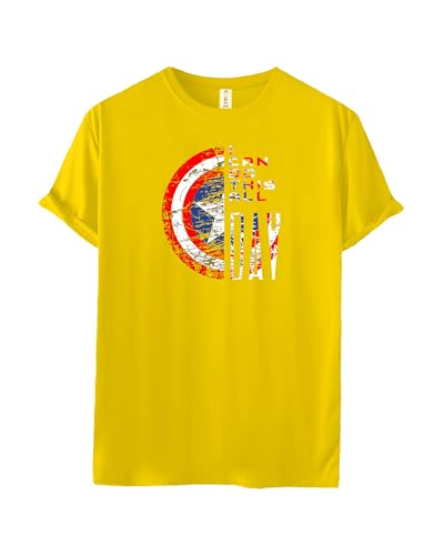 Image of Khakey New Avengers Inspired Boys Tshirt | Captain America Shield & I Can do This All Day Printed Stylish Tshirts for Kids Boy