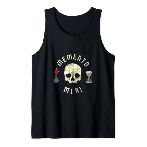 Memento Mori Skull, Sandwatch and Rose Tank Top Cover
