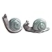 Amosfun 2Pcs Snail Figurine Ceramic- Miniature Snail Ornament - Miniature Cats Minifigures Unicorn Figurines Decor Figurine -Tea Table Ornament Mini Retro Creative -Decor Snail Figurine Ornament