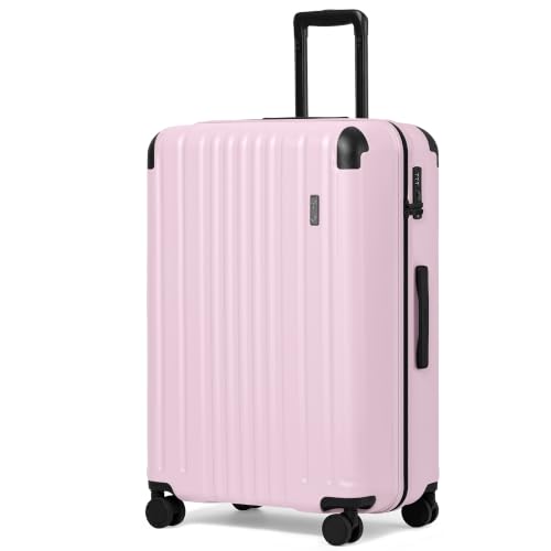 Image of Coolife Luggage, Lightweight and Durable Hardshell, 28 in, Light Pink
