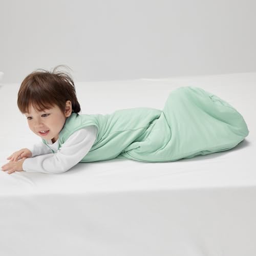 Image of Duomiaomiao Buttery Soft Rayon Made from Bamboo Baby Sleep Sack 18-36 Months 1.0 TOG, Premium Baby Sleeping Bag 2-Way Zipper for Babies