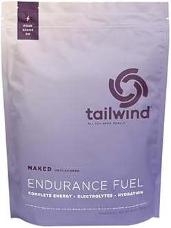 Tailwind Nutrition Endurance Fuel, Sports Drink Powder Mix with Electrolytes, Non-GMO, Free of Soy, Dairy, and Gluten, Vegan Friendly, Naked Unflavored, 50 Servings