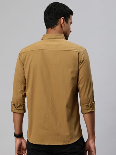 Image of Majestic Man Comfort Slim Fit Solid Pure Cotton Self Design Casual Shirt
