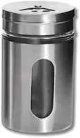 Saleiro Pimenteiro Inox e Vidro Premium – Dosagem Ajustável, Design Moderno e Alta Durabilidade para Cozinha e Mesa