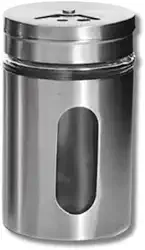 Saleiro Pimenteiro Inox e Vidro Premium – Dosagem Ajustável, Design Moderno e Alta Durabilidade para Cozinha e Mesa