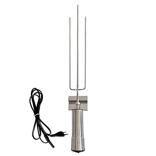 Espeto Elétrico Giratório Portátil Regulável em Aço 110V