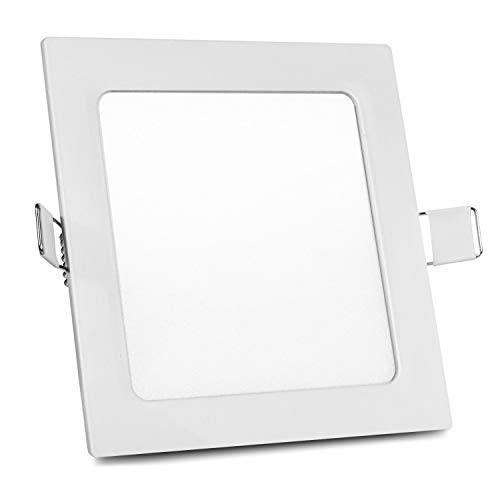 Preisvergleich Produktbild Led4U LD154C LED Panel Deckenlampe Unterputz Einbauleuchte Slim (Eckig 12W, Kaltweiß)