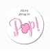 40ct, Going to Pop Stickers, Baby Shower Popcorn Stickers, 2 inches (368-3-PP)