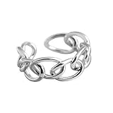 Versilbert Silberner Ring, verschlungene Ringe