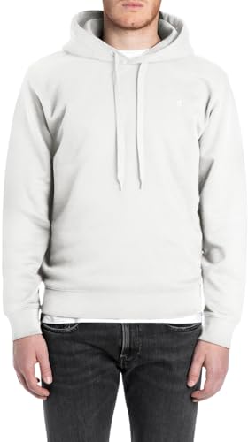 Replay Sudadera con Capucha para Hombre, 011 Blanco Natural, S