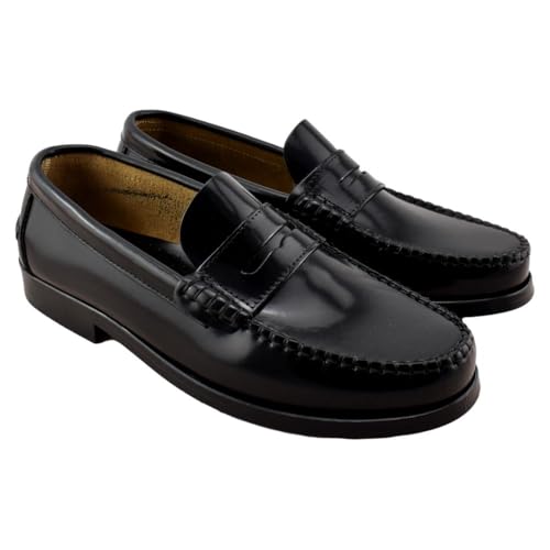 amelie - Zapato de Piel Tipo Castellano Cosido al Piso 915514 Cuero Hombre Color: Negro Talla: 41 amelie - Zapato de Piel Tipo Castellano Cosido al Piso 915514 Cuero Hombre Color: Negro Talla: 41