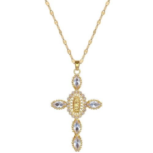 Collier croix homme et femme en micro-finesse avec chaîne clavicule en acier chic