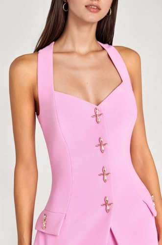 Women's Suits for Work 2 Piece Formal Slim Fit Suits for Women Sleeveless Outfits Casual Vest Pant for Business Work Set4