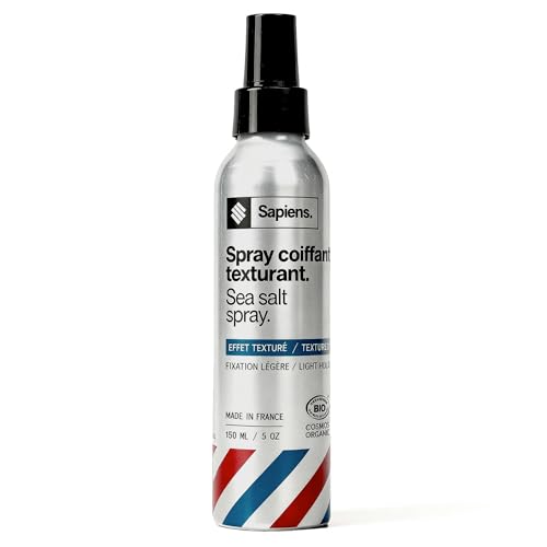 Sapiens Sea Salt Spray Hombre - Spray Sal Marina Pelo BIO y Natural - Efecto Texturizante y Volumen - Enriquecido con Queratina - Aroma Marino 150ml