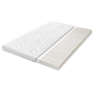 Primo Line Latex Matrastopper 90×200 H2 7 zones Hoogte 10 cm RG 65 (tot 95kg) Matrastopper voor Boxspringsbed (90x200x10…