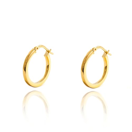 Boucles d'oreilles or jaune 18 carats anti-allergie certifiées