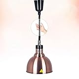 Aocay Wärmelampe Gastronomie für Speisen, Wärmelampe Küche Gastro Höhenverstellbar, 19/25 cm Speisenwärmer Lampe Buffet/Küche, Hängende Lebensmittel Wärmelampe Küche für Essen(B-25cm,1 Stück)