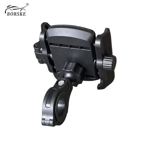 Image of Bike Mobile Mount for Riding & Navigation, 360 Full Rotation, Quick Lock Release System, Shockproof Anti-Slip Clamp, Universal Fit for Motorcycle & Scooty