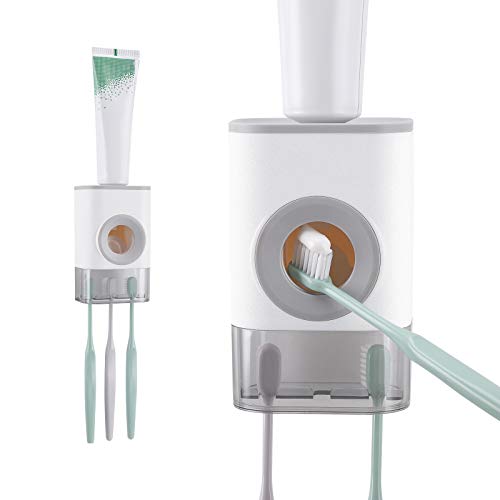 Fufengz Toothbrush Holder For Bathroom Wall Mounted Electric Shower Toothbrush Holderkids Automatic Toothpaste Dispenser #TOP22