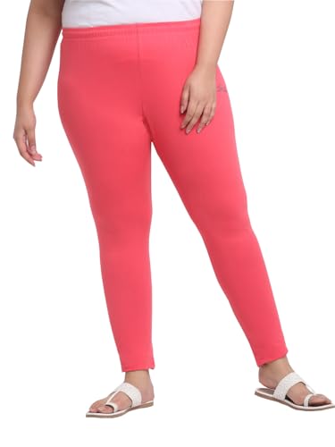 Image of Soft Cotton Ankle Lenght Solid Regular and Plus 35 Colours Leggings for Womens and Girls (Sizes :- M to 6XL)