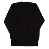 [ステテコ] スクールセーター 男子 高校生 中学生 ニット 秋 冬 ウール ブラック L scl116