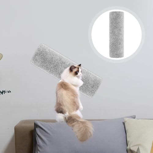 Poste rascador reutilizable para gatos Beaupretty gris claro miniatura 6