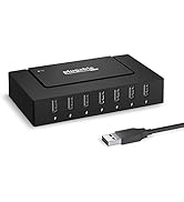 Plugable 7 Port USB Hub USB Hub for Multiple Devices and USB 2.0 Data Transfer with a 60W Power A...