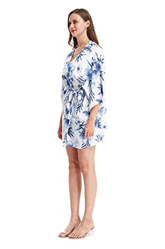 Image of Women's Hawaiian Open Front Kimono Top Signature Prints | Open Front Design; Lightweight Rayon; Signature Tropical Prints; Relaxed Fit; Resort Vacation Style