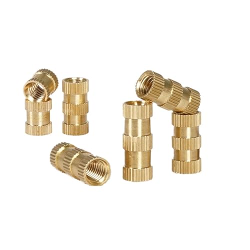 Kangsiyu 50個 M2 M2.5 M3 M4 M5 M6 M8 M10 真鍮 熱ネジ インサートナット ホットメルトローレット注入埋め込みナット プラスチック製 3Dプリング(長さ3mm、M3(OD4.5mm) 50個)
