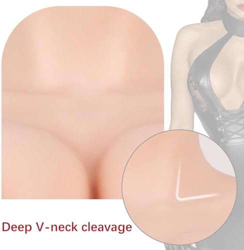 Breast Forms for Crossdressers B CUP Silicone Breastplate False Breasts Transgender Drag Queen Cosplay Fake Boobs (Ivory, B Silicone filled)