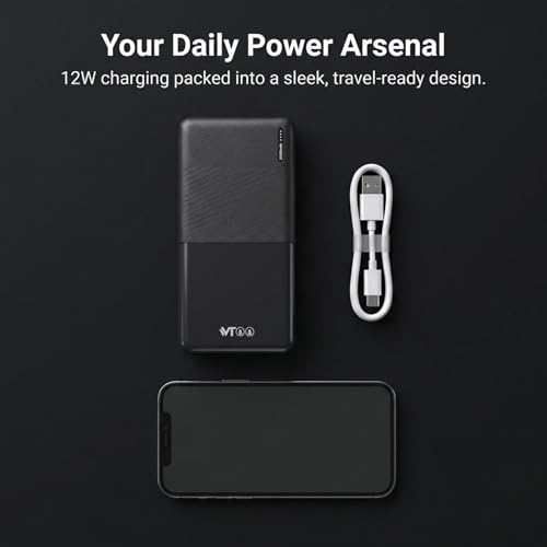 Image of 20000mAh Compact Power Bank 12W Quick Charge High Performance Lithium Polymer Battery BIS Certified Portable Charger for Smartphones Tablets and More