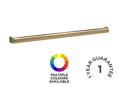 nuie H320 Modern Bathroom Furniture D Shaped Handle - 320mm Centres, 328mm, Brushed Brass - Image 3