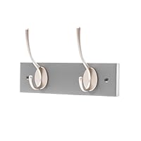 keypak Victorian Wall Mounted Coat Rack, 2 Hooks, Satin Wood, with Mounting Hardware