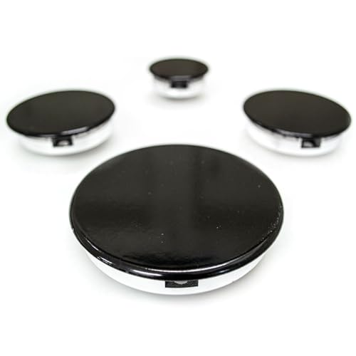 JPshop - Kit de 4 quemadores con platillos de llama lisos adaptable a placa de cocina compatible con Ariston