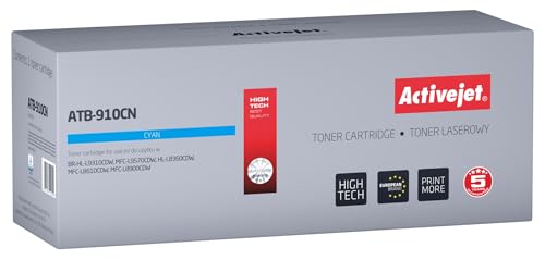 Activejet ATB-910CN Toner (Replacement Brother TN-910C Supreme 9000 Pages Cyan)