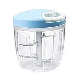 Manual Garlic Grinder Chopper Meat Cutter, Hand Pull Chop Chopper Manual Food Processor by KAUKKO...