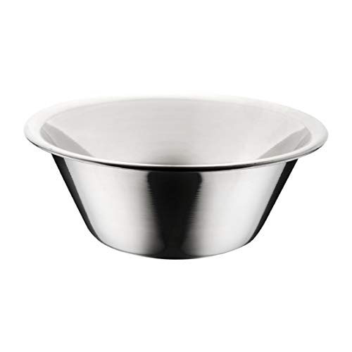 Vogue Stainless Steel Mixing Bowl 1Ltr - Easy-pour, Dishwasher Safe K531, Silver