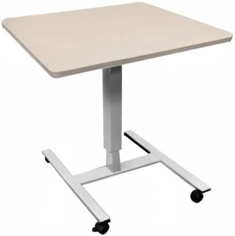 Miniatura 2 de BodyBilt Escritorio rodante para laptop con ruedas con bloqueo 25.625 x 18.875 pulgadas estación de trabajo móvil de pie con resorte para ajuste de