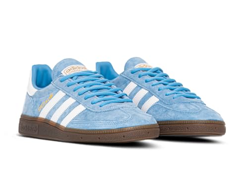 Image of adidas Handball Spezial Men's Shoes, Light Blue /Cloud White /Gum, Size 8.5